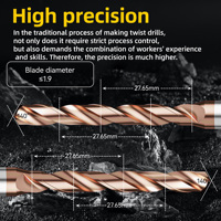 Foret hélicoïdal à queue fixe haute dureté en carbure de tungstène avec revêtement 3D AlTiN HRC60 pour centre d'usinage CNC