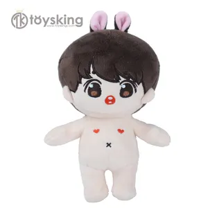 TK moda Kawaii japonya karikatür Mini bebek bebek toptan özel OEM nakış tasarım bebek yumuşak peluş bebek çocuk kore bebek