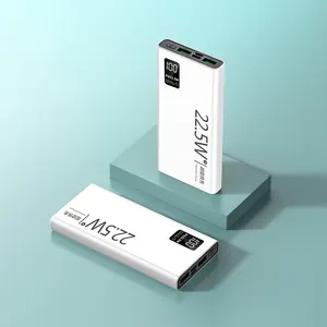 Banco de potência USB de alta capacidade 22.5 W 10000 Mah 20000 Mah Carregamento rápido com display LED banco de potência