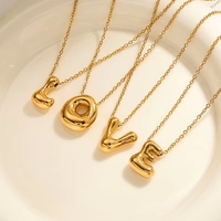 Collier Lettre Étanche et Inaltérable en Acier Inoxydable Plaqué Or 18K, Pendentif Alphabet, Bijoux Personnalisés, Vente en Gros, Fournisseur OEM