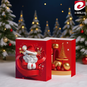 Bolsa de Regalo de Plástico Dorada Estampada en Caliente 26*32*10 cm para Navidad y Fiestas Navideñas - Product Image 2