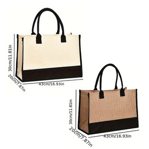 Bolsa de Lona Grande con Monograma Floral y Cierre de Cremallera - Regalo Ideal para Mujeres, Mamá, Halloween, Acción de Gracias - Product Image 5