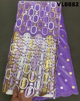Nouvelle dentelle en velours à sequins brodée pour robe de soirée bolivienne et robe de mariée – Vente en gros