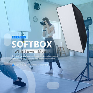 YEAH 24*35 pulgadas 60*90cm Photo Studio Soft Box Accesorios 300W Fotografía Sunlamp Rectangular Softbox con monturas, bolsa de transporte - Product Image 5