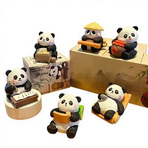 Originale Guofeng Eight Yamao <span class=keywords><strong>Flu</strong></span> Panda Cartoon Car Ornamenti per Auto, Bambola in Resina Carina, Squisita e alla Moda, Decorazione da Scrivania - Product Image 1