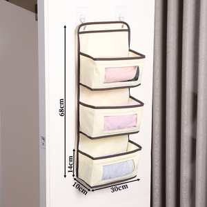 Organisateur de placard suspendu 107 cm, étagère murale avec 5 poches pour solution de rangement de vêtements de chambre à coucher - Product Image 4