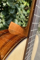 Desain Penyangga Kisi-Kisi, Bagian Atas Solid, Material Santos, Gitar Klasik