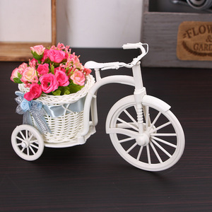 Bicycle Weaving <strong>Flower</strong> <strong>Basket</strong> Simulation <strong>Flower</strong> <strong>Basket</strong> <strong>Flower</strong> Arrangement Plastic Cane Weaving <strong>Basket</strong> - Product Image 2