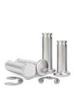 304 Stainless Steel Clevis Pins Cylindrical Shaft Snap Ring Locating Flat Head Grooved Hinge Cylinder Position E Clip Retaining