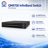 Haute densité QM9700 1U NDR 400 Gb/s 64 ports 32 ports OSFP 2 commutateur Internet réseau NDR InfiniBand