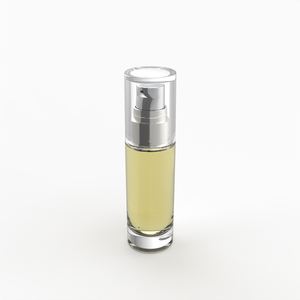 Vente en gros 30ML XS Bouteille de maquillage en verre argenté brillant Modèle de pompe d'emballage cosmétique transparent de qualité supérieure 25788 fabriqué en Italie - Product Image 3