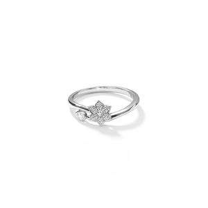 [Hong Kong International Jewellery Show]Vintage Daffodil-Inspired Sterling Silver <b>Statement</b> <b>Ring</b> with Cubic Zirconia Accents - Product Image 1