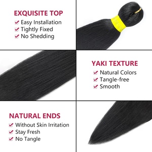 Échantillon Gratuit - Mèches Synthétiques Yaki Lisses et Douces de 52 Pouces (225g) pour Tresses Africaines, Fibre Pré-Étirée EZ 3x pour Tressage Facile - Product Image 3