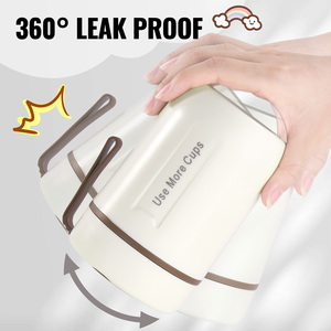 12oz Insulated Food Jar 304 Stainless Steel Vacuum Thermos with Foldable Spoon Leak Proof BPA Free for Hot Food <b>Soup</b> Oatmeal - Product Image 5