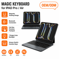 Clavier Magique de Style Ordinateur Portable pour iPad Pro 13 Pouces M5(2025) M4(2024) avec Rétroéclairage 7 Couleurs pour une Excellente Expérience de Frappe MK024