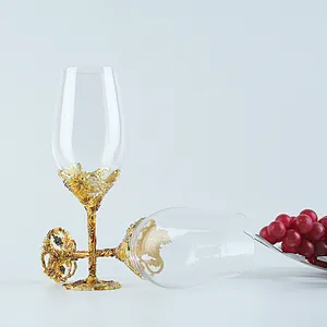 Benutzer definierte neue Emaille geprägte Muster personal isierte Rotwein glas Party Hochzeit Geburtstags geschenk