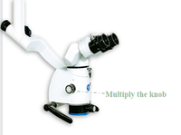 Microscope médical chirurgical dentaire dynamique, grossissement 10x, tube binoculaire rotatif et pliable, zoom réglable 3,36x-20x