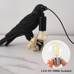 Creative Bird <b>LED</b> <b>Table</b> Lamp Dimmable Decor Creative Raven Night <b>Light</b> for Indoor Bedside Living Room with Touch Switch - Product Image 4