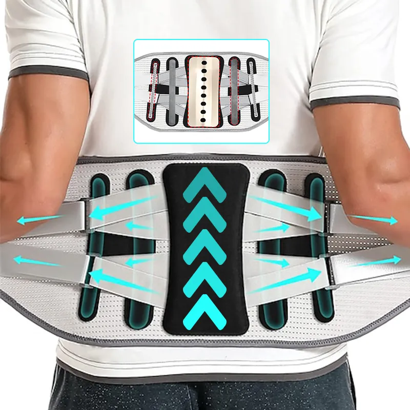 Individuelles Logo verstellbare Taillentraction Dekompression Rückenstütze Lendenwirbel für unteren Lendenwirbelrücken Ischias-Schmerzpflege