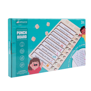 Nouveaux jouets Montessori de planche de poinçonnage d'autodiscipline pour enfants développent une bonne habitude à faire conseil de liste jouets éducatifs en bois plus tôt - Product Image 5
