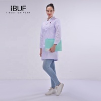 Blouse de médecin OEM blanche de haute qualité, uniforme de clinique dentaire, blouse de laboratoire