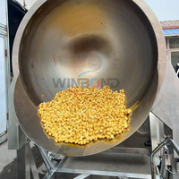 Ligne de production industrielle automatique de pop-corn, machine à fabriquer du pop-corn multi-saveurs, sucré et salé, prix d'usine