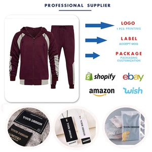 Fashion Men's Spring Casual Terry Print 2-Piece Clothing <b>Sets</b> 2022 Custom Logo - Product Image 4