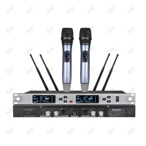 MY-3500 2-Channel <b>Wireless</b> Dynamic <b>Microphone</b> True Diversity AA Battery Powered XLR Connector for Disco/Bar/Club/Home Use - Product Image 2