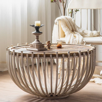 Petite table basse circulaire pour balcon, table d'appoint pour canapé de cour