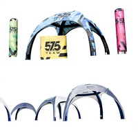 Carpa Inflable Profesional para Publicidad, Diseño de Domo de Cuatro Esquinas, Impermeable, para Promoción en Exteriores