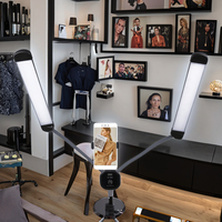 Simock Nouveau Kit d'Éclairage Professionnel LED 50W à Double Bras pour Tatouage, Esthétique, Maquillage, Extensions de Cils, Outils en Plastique