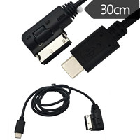 Grosir kustom kecepatan tinggi Tipe c laki-laki ke AMI MDI AUX Flash USB C Audio Adapter USB-C kabel pengisi daya mobil
