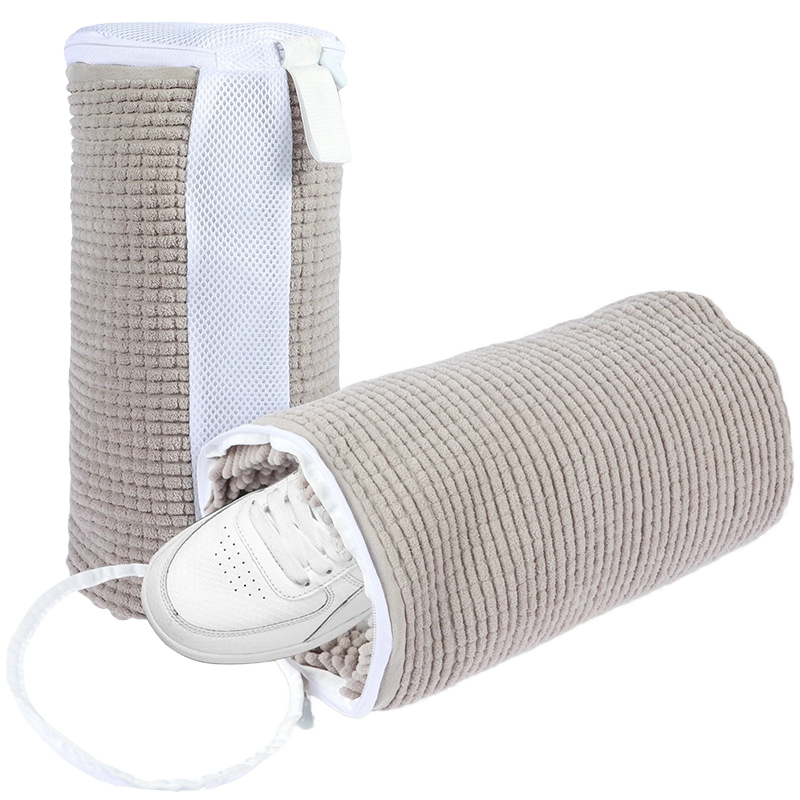 New Reusable Polyester Fabric Shoes Washing Machine Bag for Bathroom Cleaning with Zipper and Foldable Design