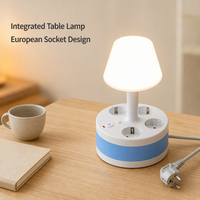 Multiprise de table standard UE avec 4 prises USB multifonctions, idéale pour la maison, la chambre et le chevet, câble de 2m