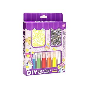 Fenêtre éducative art <span class=keywords><strong>dessin</strong></span> kits de coloriage princesse série bricolage colle peinture jouet pour enfants - Product Image 1