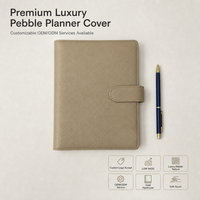 En gros, Couverture de planificateur et organisateur de luxe A5 en cuir PU, souple, grainé, avec 6 anneaux dorés, personnalisable, de qualité supérieure, pour le bureau