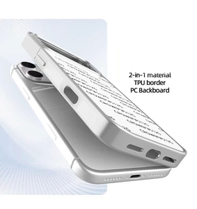 <span class=keywords><strong>Coque</strong></span> de téléphone <span class=keywords><strong>personnalisable</strong></span> <span class=keywords><strong>en</strong></span> argent plaqué pour sublimation par transfert thermique, compatible iPhone 17 Pro Max, avec revêtement argenté électrolytique - Product Image 4