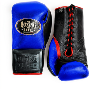 Guantes de Boxeo Profesionales de Cuero Rojos y Negros con Cordones, Transpirables, de Dedo Completo, Personalizados con Serigrafía - Product Image 4