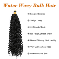 Extensions de cheveux synthétiques 14 pouces, boucles afro crépues, tresses au crochet, mèches de cheveux à tresser ombrées gris rose blond vert