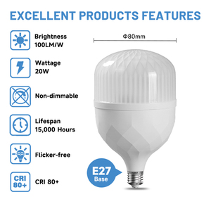 Fabrika Toptan Satış E27 B22 Vidalı Duylu Ampul Lamba Alüminyum Yüksek Güçlü Enerji Tasarruflu 5W 10W 15W 20W 30W 40W 50W 60W <span class=keywords><strong>Led</strong></span> Ampul Işık - Product Image 4