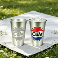 Gobelet télescopique portable extensible pour enfants, verre à boisson empilable, tasse à café en aluminium, gobelet isotherme pour fête, logo personnalisé