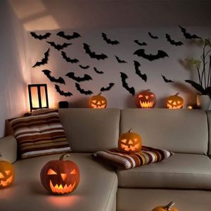 28/60 Piezas de Decoraciones de Murciélagos de Halloween, Adhesivos de Murciélagos para Pared, Calcomanías de PVC 3D, Adhesivos de Murciélagos Aterradoras para Fiestas de Halloween - Product Image 6