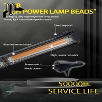 Barre de lumières clignotantes stroboscopiques Cob 44cm 59cm 75cm 89cm 108cm 118cm Flash sur le toit véhicules d'urgence camions trafic voyant d'avertissement LED