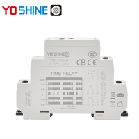 Relais temporisé miniature AC/DC 24-240V monophasé à temporisation à l'échappement 10A 16A DPDT à déclenchement unique, réglable de 0,1s à 10 jours