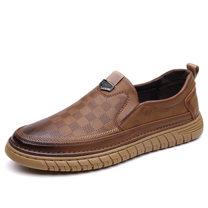 รองเท้าโลฟเฟอร์หนังผู้ชายแบบสวม พื้นยางนุ่ม สีน้ำตาล รองเท้าลำลองสไตล์ธุรกิจ สำหรับฤดูใบไม้ผลิและฤดูใบไม้ร่วง สไตล์วัยรุ่น - Product Image 5