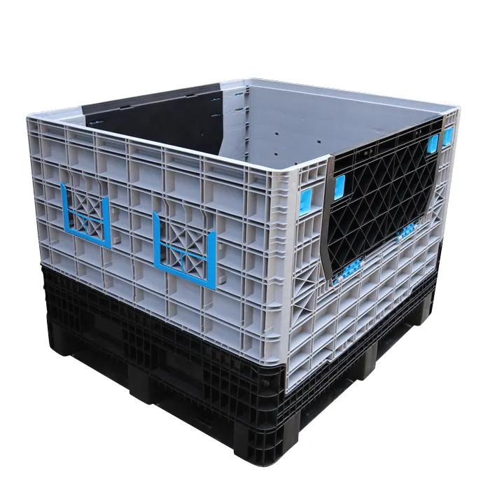 Qs Hot Verkoop Fabriek Prijs Pallet Box Container Hdpe Pallet Box Plastic