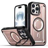Support d'objectif d'appareil photo magnétique antichoc pour iPhone 16, coque de protection de style européen et américain