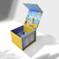Boîte alimentaire et pour boissons rigide pliable jaune personnalisée avec logo en feuille d'or, pelliculage mat, emballage alimentaire haut de gamme