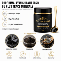 Résine de Shilajit Pur de l'Himalaya |   Acide fulvique à haute teneur (50% HPLC) |   Faible en glucides |   Améliorer l'immunité |   Marque privée Vente en gros Personnalisée