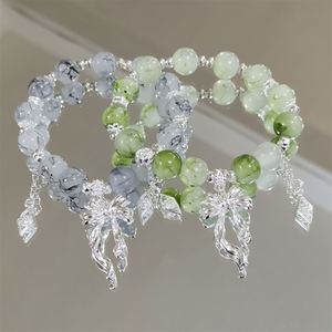 Sweet Butterfly Tassel <b>Bracelet</b> for Women Girls Fashion Fantasy Beaded Elastic <b>Rope</b> Bowknot <b>Bracelet</b> Jewelry Accessories Gifts - Product Image 2